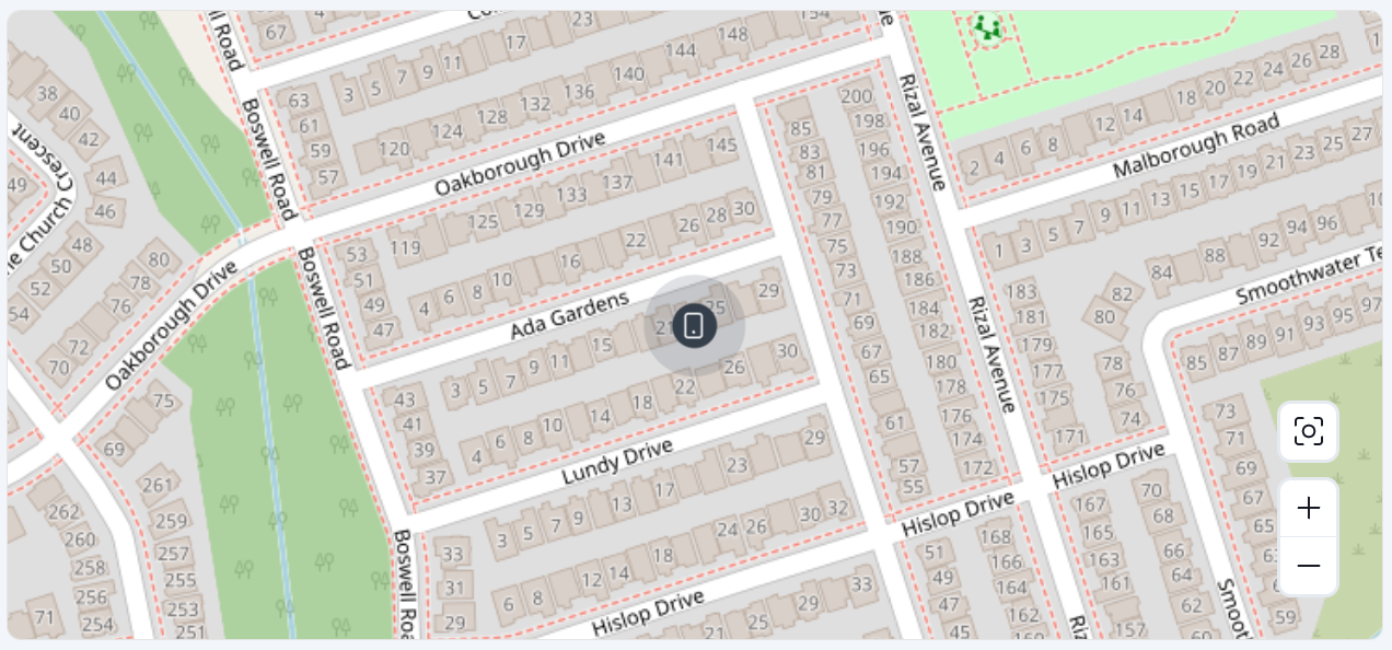Mobile Asset Location Map